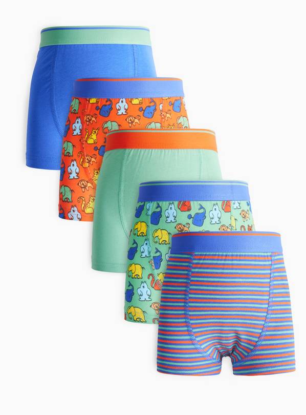 Funky Safari Printed Trunks 5 Pack 11-12 years